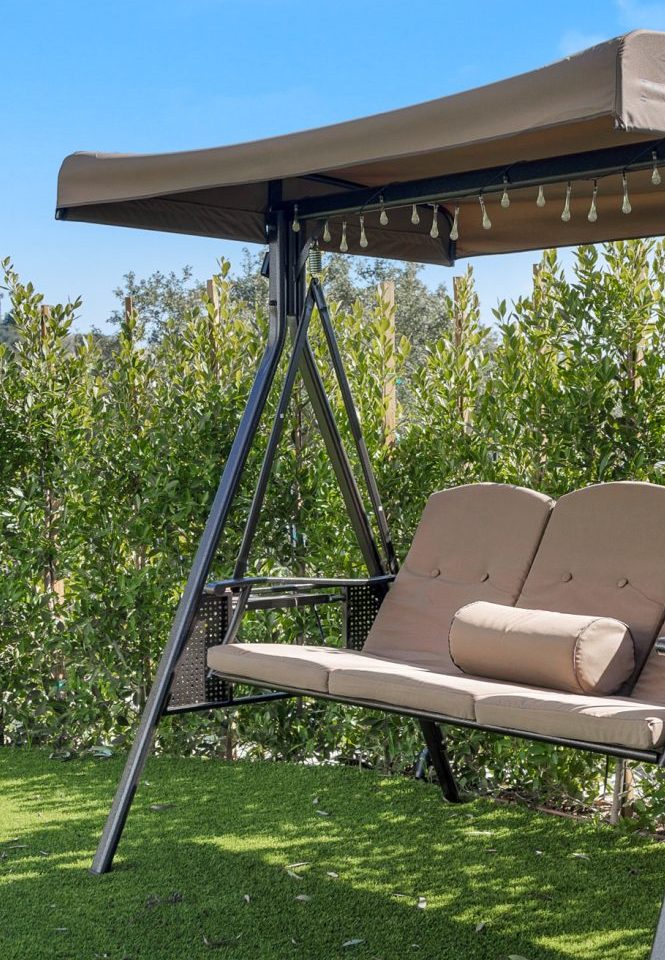 outdoor swing chair at Uplift Recovery Center